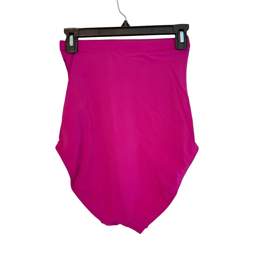 Spanx Berry Pink High Rise Swim‎ Bottoms Shapewear Swim Bottom 1366 Womens 8 NWT